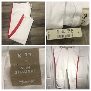 NWT Madewell Slim Straight Stretch Denim Jeans